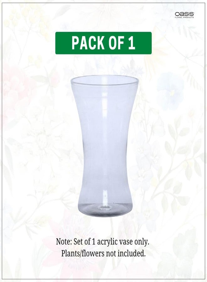 Oasis Acrylic Unbreakable Classic Flower Vases for Table Centerpiece, Home Decor, Floral Arrangement, Office, Events, Gifting & More - Hantied Clear - Image 2